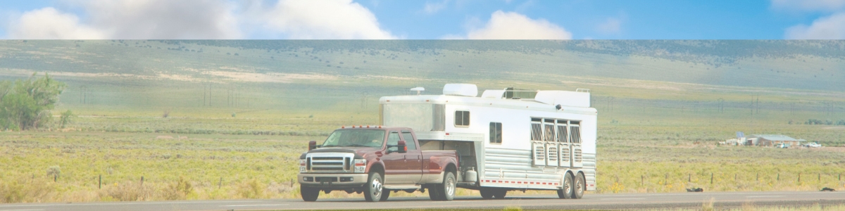 Truck and trailer on highway